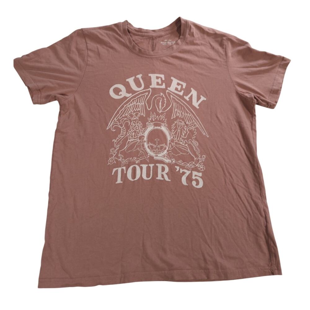 Abercrombie Queen Tour '75 Tee M Pink Soft A&F Collection Band Graphic Shirt - Picture 4 of 13